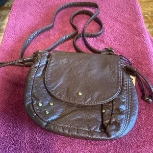 🤎 Ampere Creations -Medium - Brown - Studded Crossbody Bag - soft leather - NWT